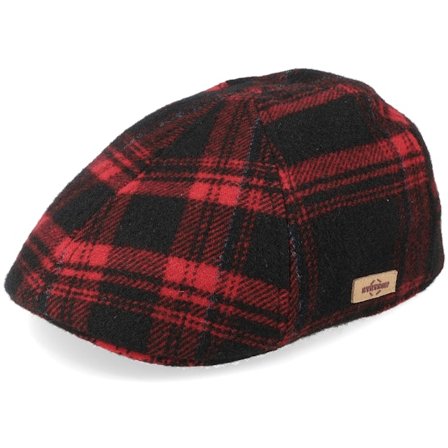 Stetson - Red flatcap Czapka Z Daszkiem - Texas Shadow Plaid Flat Cap @ Hatstore
