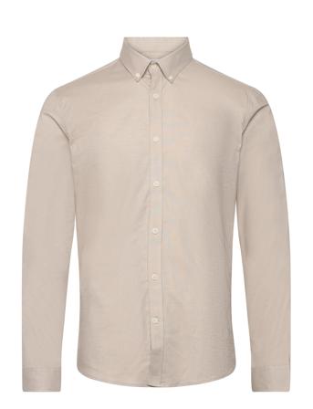 Yarn Dyed Oxford Superflex Shirt L/ Lindbergh Beige