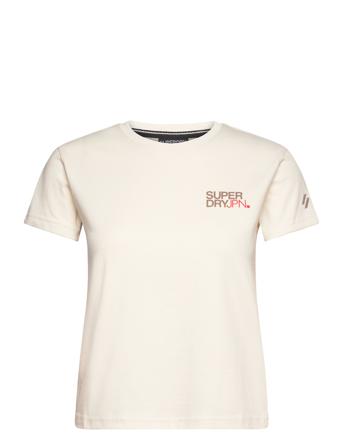 Sportswear Logo Fitted Tee Cream Superdry Sport