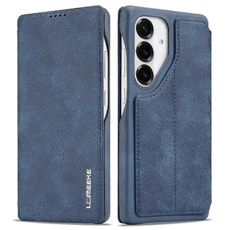 LC.IMEEKE Deksel til Samsung Galaxy S25+ med Kortholder Stativ Lær Telefondeksel