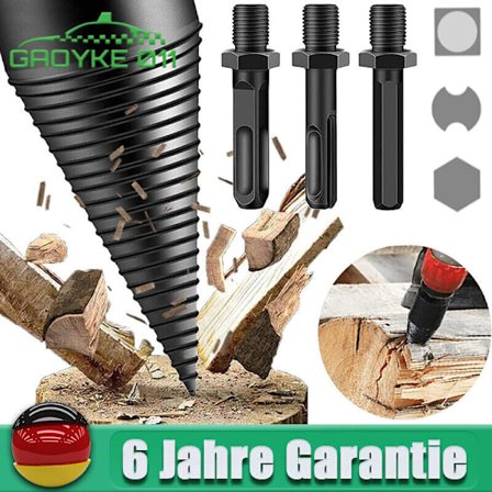 Vedbore-sett, høyt karbonstål, avtakbar konusdriver for kraftige elektriske driller, arbeidsbesparende trebearbeiding med titanbelegg og