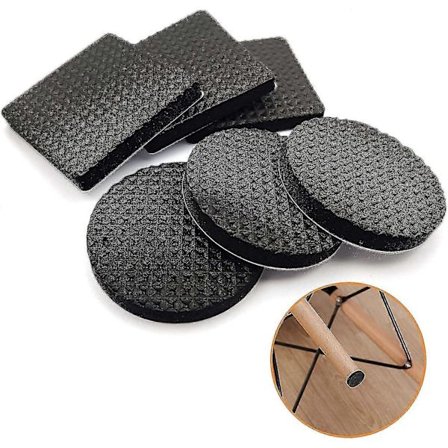 60 stk. Sklisikre gummiputer, selvklebende gummiføtter, møbelbeskyttelsesputer, beskyttelsesputer for tregulv, bord, stol, sengeben