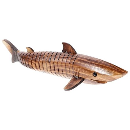 Simuleret Træ Haj Statue Haj Figur Ocean Havdyr Figur Trædyr Model