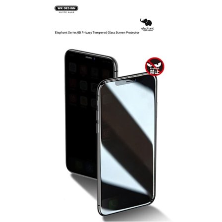 Personvern glasskjerm (6D buet/full) kompatibel med iPhone 12/12 Pro (6,1"), svart, Sero—pa