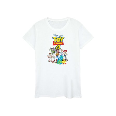 Disney Dam/Kvinnor Toy Story 4 Crew Bomull T-shirt S Vit