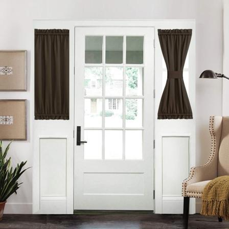 1 ST. Uteplatsdörr Gardin Panel Rum Mörkning Mörkläggningsgardin Draperier Coffee 25*40inch