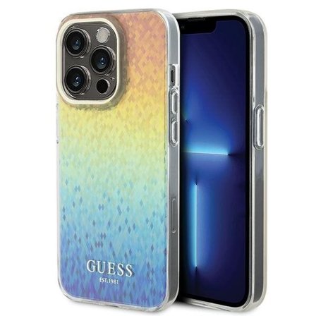 Guess IML Faceted Mirror Disco Iridescent-etui for iPhone 14 Pro Max - flerfarget