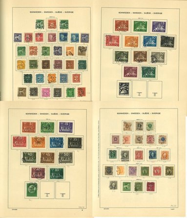 Sverige 1855-1961 - Flot samling i 1 fortryksalbum