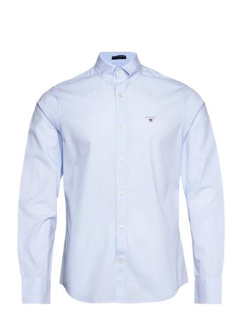 Slim Broadcloth Banker Bd Skjorta Casual Blå GANT