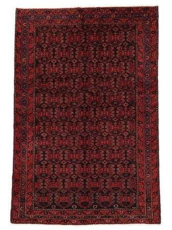 Tapis Nahavand 136X201 Noir/Rouge Foncé (Laine, Perse)