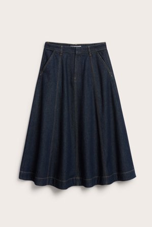Kappahl | Langt jeansskjørt Mørk denim 46 | Mørk denim