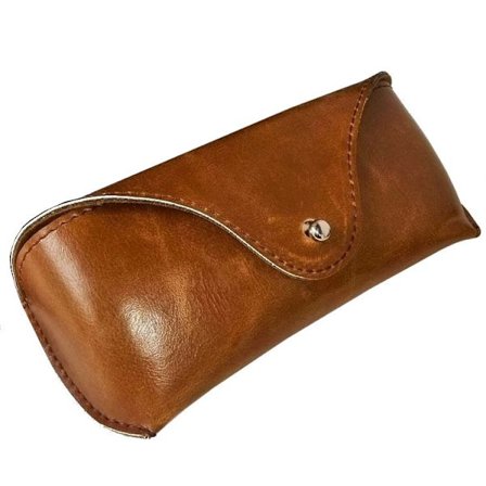 Bärbar läderglasögonfodral, hållbar mjuk solglasögonpåse smal