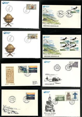 Færøerne frem til 1992 - Samling med FDC i 6 album