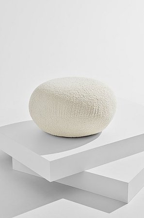 Jotex - Pouf ø 72 Cm Sperrholz/Polyester/Polyätherschaum/Teddyfleece Bloom - Kaufen Pastill - Möbel bei Jotex