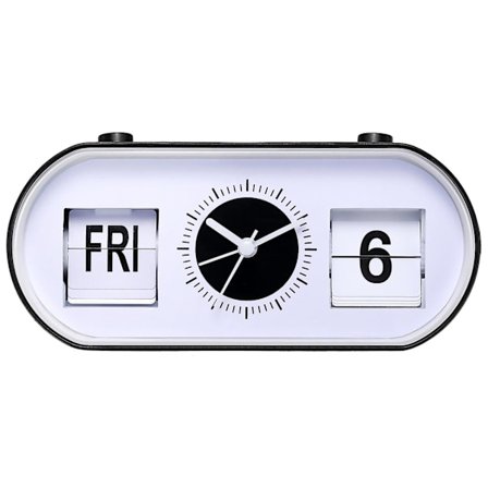 Manuell Flip Vekkerklokke Enkel Stille Moderne Kalenderfunksjon Skrivebordsvekkerklokke For Hjemmedekorasjon