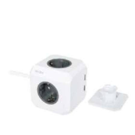 Icidu Easy Cube 220v 4-way Och 2xusb 1,5m Vit