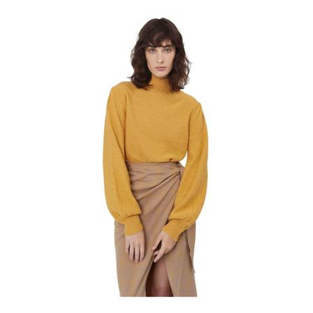 Silvian Heach High neck turtleneck with sequins Gul, Dame Rullekraver