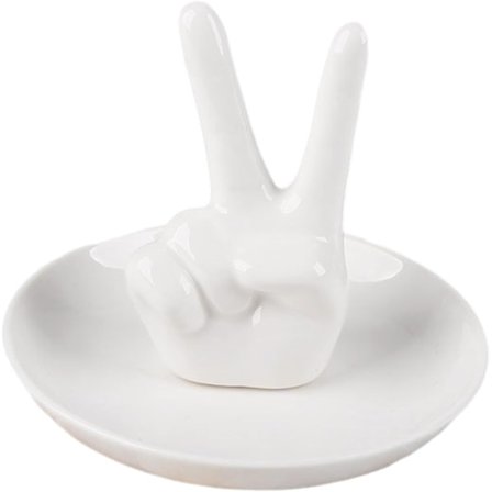 Ringhållare i Keramik, Smyckeskål, Roliga Presenter till Kvinnor, Födelsedagspresenter till Hennes Vän, Smyckefat, Ringhållare-Presenter