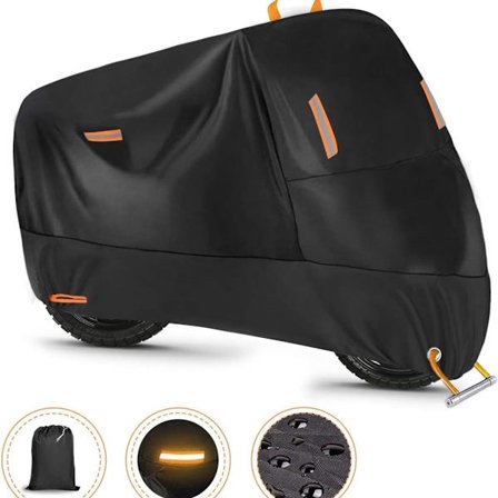 Moottoripyörän suojus ulkokäyttöön, vedenpitävä moottoripyörän pressu 300D