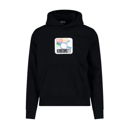 Diesel Hoodies Sort, Herre