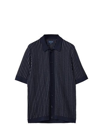 Lexington Clothing | Shortsleeve Polo Cardigan Sweater | XL