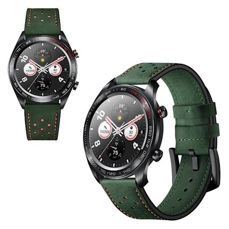 Huawei Watch Magic klockarmband i äkta läder - Grön