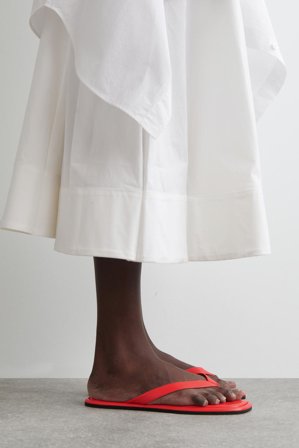 COS Women's Leather Flip Flops in Red