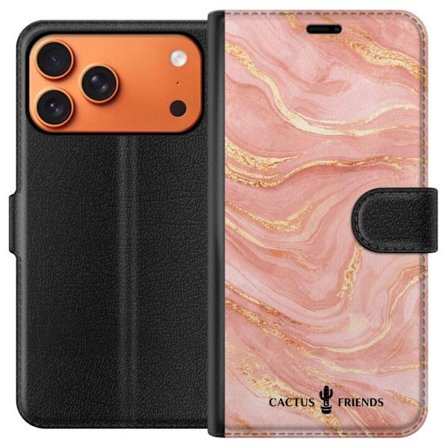 Kompatibelt Plånboksfodral till Apple Apple iPhone 17 Pro Max Cactus and Friends – RoseGoldFlow