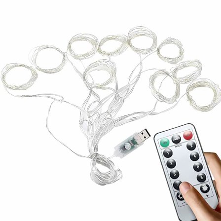 Ljusslinga 300 LED - Varmvit gardin USB