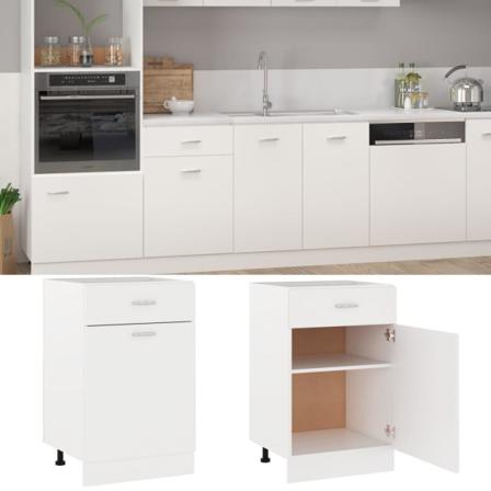 Vidaxl Underskåp Med Låda Vit 50x46x81,5 Cm Konstruerat Trä Vit