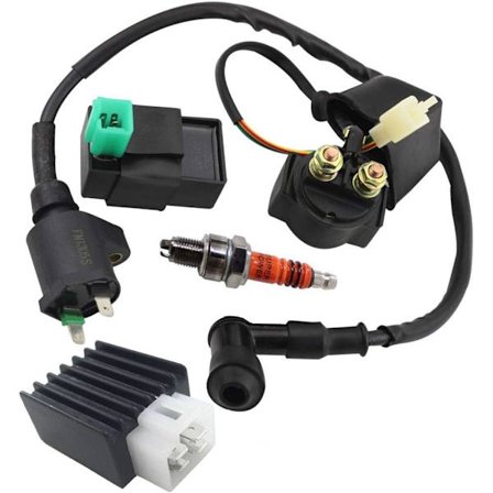 Spenningregulator for tennspolesolenoidrelé 5-pins CDI-boks tennplugg for 50cc 70cc 90cc 110cc 125cc ATV Go Kart Dirt Bike Pit Bike