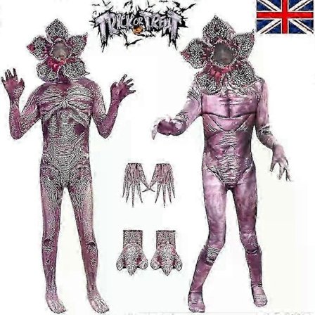 Stranger Things Demogorgon Monster Jumpsuits Sæt Halloween Cosplay Kostume Ny