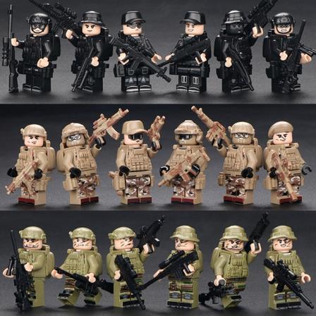 Leksaksbyggstenar 3 Special Forces 18 Man Cobi Cada kompatibel