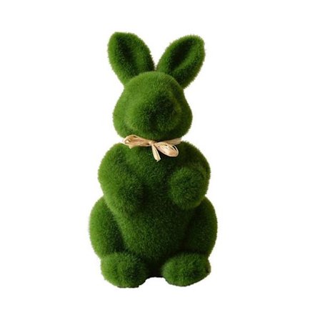 Kaninfigur Græs Dyr Påskepynt Grøn Håndlavet Dekorativ Nyhed Gave Hjemmekontor Ornament