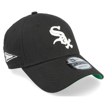 New Era - MLB Schwarz adjustable Cap - Chicago White Sox Team Side Patch 9FORTY Black Adjustable @ Hatstore