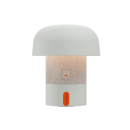 Kooduu SensaPlayMini JBL-høyttaler lampe oppladbar hvit H16cm