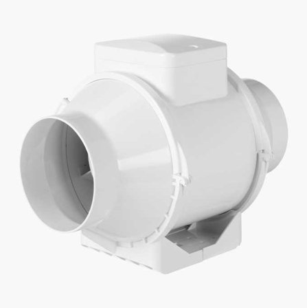 Biltema - Ventilasjonsvifte 100 mm - Kompakt, Lavt Støynivå, Til Stue, Hobbyrom, Baderom og Vaskerom, Kan Monteres Horisontalt eller Vertikalt