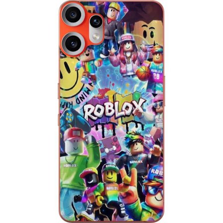 Kompatibelt Mobilskal till Nothing Nothing CMF Phone 2 Pro Stor färgglad Roblox-värld med många karaktärer, energifylld gaming-illustration perfek