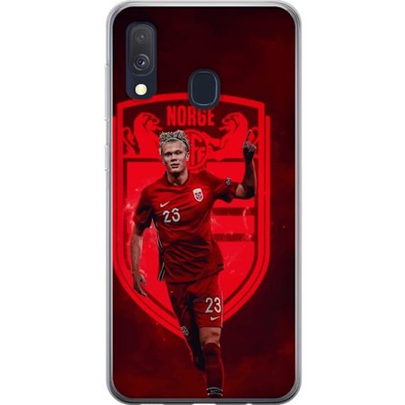 Kompatibelt Mobildeksel til Samsung Galaxy A40 Erling Haaland Manchester City Norge fotball målmaskin angriper sterk fysikk fart og kliniske avslutnin