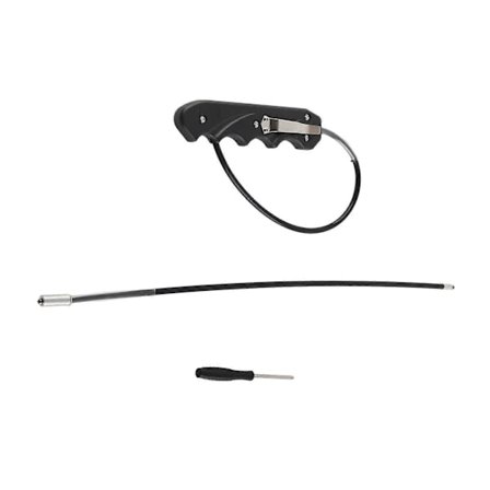 Bærbar pisk ABS-håndtak rustfritt stål tau lettvekt multifunksjonell sykkelpisk herregave