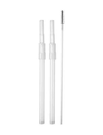 Bambino Snack N Sip Soft Straws - Grey - S