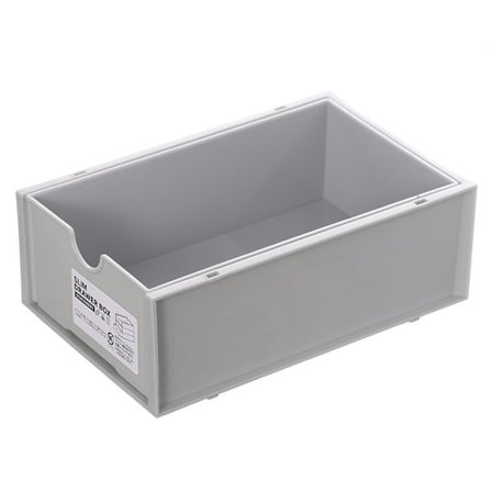 Skrivebordsopbevaringsboks Plastik Skrivebords Makeup Organizer Papirvarer Forsyninger Opbevaringsboks med Skuffe GråGrå