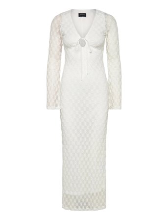 Bardot Talika Floral Mesh Maxi Dress - White - 38