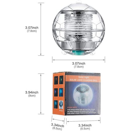 2-pack flytande solcellspoollampa LED-belysning automatisk färgväxling vattentät boll sollampa för trädgård damm, pool, damm, utomhus, festdekoration