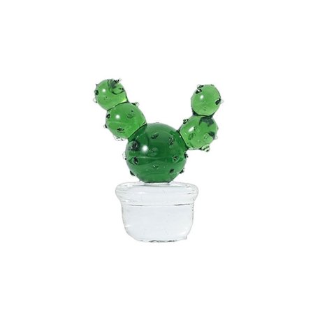 4 stk Cactus Krystal Figurer Kaktus Glas dekorationssæt E E