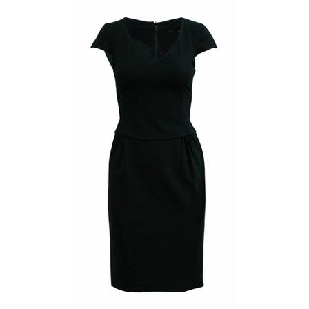 Hugo Boss Short Sleeve Little Black Kjole Sort, Dame