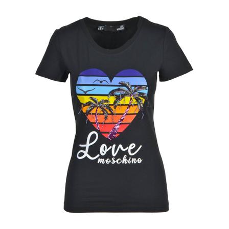 Love Moschino T-Shirt Sort, Dame