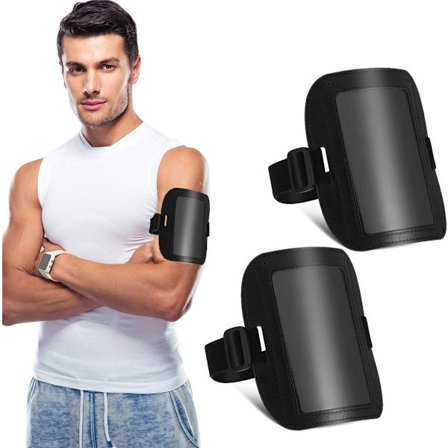 Kortholder - Arm ID-holder - Horisontal - PU-kortholder - Svart 2 stk