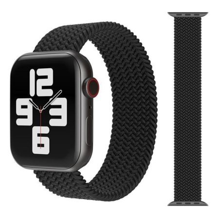 Apple Watch-kompatibelt ARMBAND Elastiskt SVART 38/40/41 mm Svart -