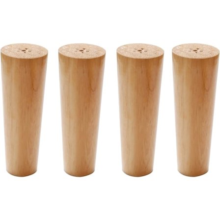 4 stk. massive tremøblerben, koniske bordben, erstatningsbordføtter, f